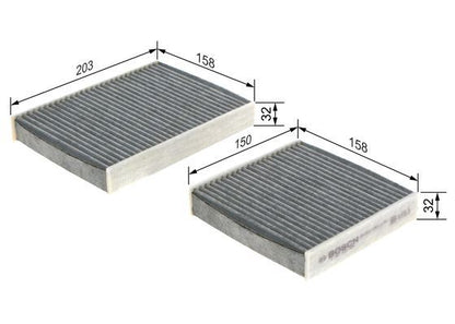 Bosch 1 987 432 436 Cabin Air Filter Fits Citroen DS Peugeot