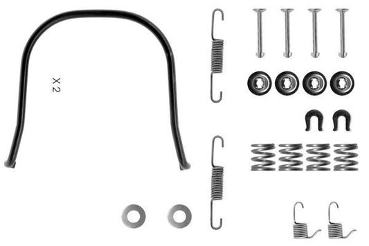BOSCH 1987475095 Brake Shoes Accessory Kit Fitting Set Rear Fits Nissan Micra
