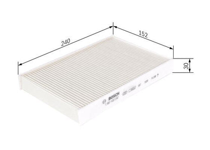 Bosch 1 987 432 247 Interior Air Filter Fits Nissan Renault