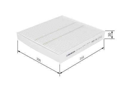 Bosch 1 987 432 216 Interior Air Filter Fits Citroen Fiat Isuzu Mitsubishi