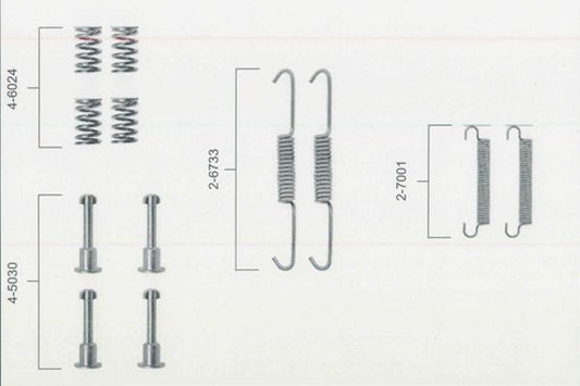 BOSCH 1987475149 Parking Brake Shoes Accessory Kit Fitting Set Fits Peugeot 605