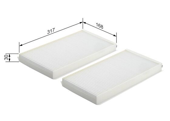 Bosch 1 987 432 102 Interior Air Filter Fits BMW