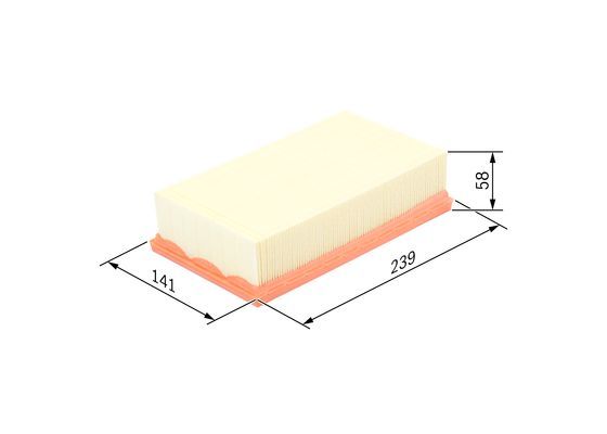 Bosch 1 457 433 595 Air Filter Fits Nissan Renault