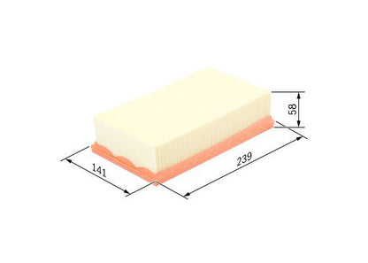 Bosch 1 457 433 595 Air Filter Fits Nissan Renault