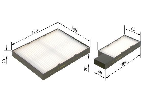 Bosch 1 987 432 276 Cabin Air Filter Fits Hyundai Kia