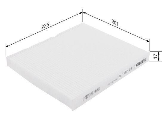 Bosch 1 987 432 170 Cabin Air Filter Fits Hyundai Kia