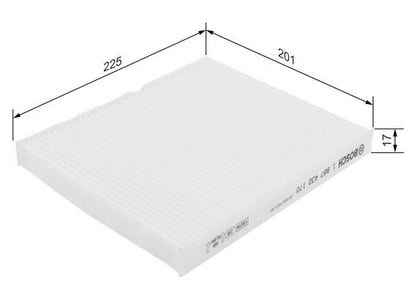 Bosch 1 987 432 170 Cabin Air Filter Fits Hyundai Kia