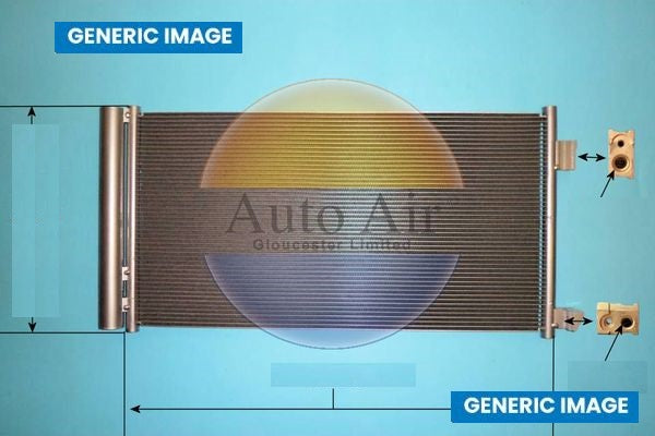 AUTO AIR 16-0114 A/C Condenser With Dryer With Bolted-On Plate Fits VW UP!
