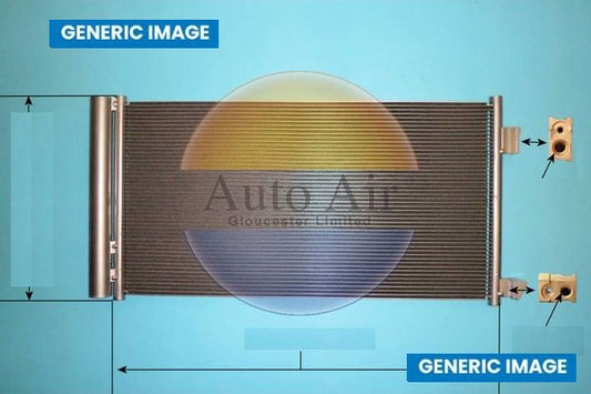 AUTO AIR 16-0115 A/C Condenser With Dryer With Bolted-On Plate Fits Land Rover