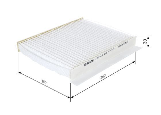 Bosch 1 987 432 203 Interior Air Filter Fits Honda