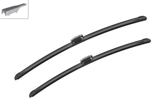 2 x BOSCH AEROTWIN A314S Flat Wiper Blades (Pair) 575/530mm Length Fits Mini