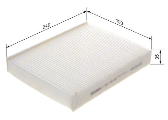 Bosch 1 987 432 087 Interior Air Filter Fits Ford