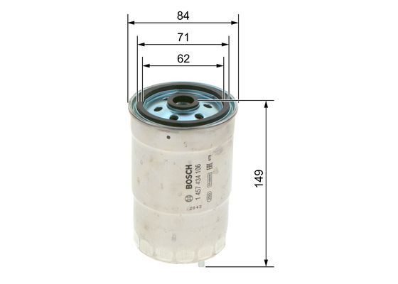Bosch 1 457 434 106 Fuel Filter For Alfa Audi Austin Citroen Fiat Ford Innocenti