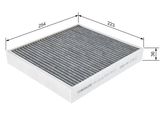 Bosch 1 987 435 502 Interior Air Filter Fits Audi Seat Skoda VW