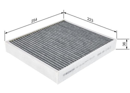 Bosch 1 987 435 502 Interior Air Filter Fits Audi Seat Skoda VW