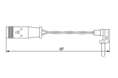 Bosch 1 987 474 966 Brake Pad Wear Warning Contact Sensor Fits Mercedes-Benz