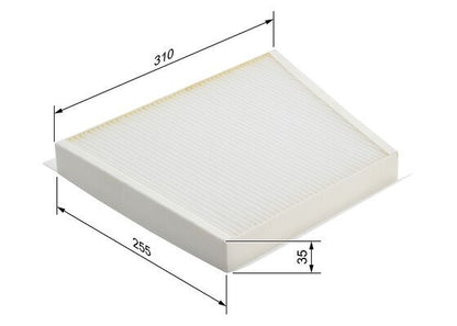 Bosch 1 987 432 081 Interior Air Filter Fits Mercedes-Benz