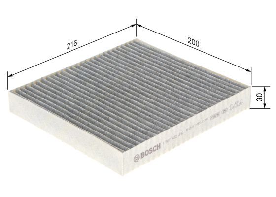 Bosch 1 987 432 416 Interior Air Filter Fits Citroen Fiat Isuzu Mitsubishi