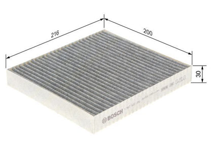 Bosch 1 987 432 416 Interior Air Filter Fits Citroen Fiat Isuzu Mitsubishi