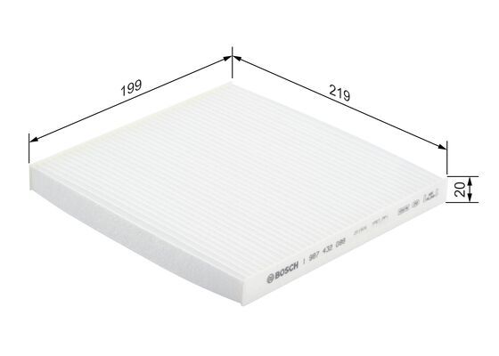 Bosch 1 987 432 088 Interior Air Filter Fits Toyota