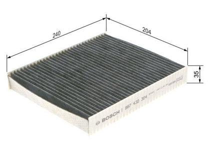 Bosch 1 987 432 304 Interior Air Filter Fits Cadillac Chevrolet Opel Saab