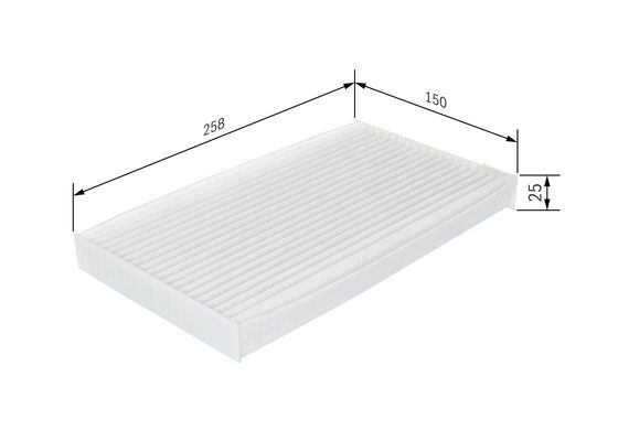 Bosch 1 987 432 267 Interior Air Filter Fits Nissan