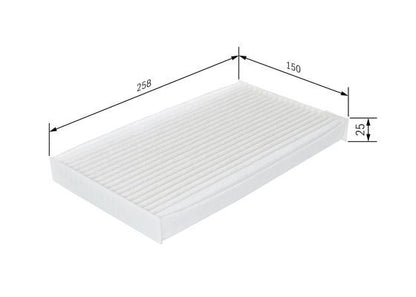 Bosch 1 987 432 267 Interior Air Filter Fits Nissan