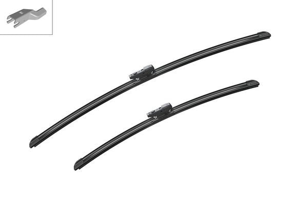 2 x BOSCH AEROTWIN A323S Flat Wiper Blades (Pair) 650/500mm Fits BMW Jaguar