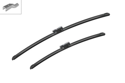 2 x BOSCH AEROTWIN A323S Flat Wiper Blades (Pair) 650/500mm Fits BMW Jaguar