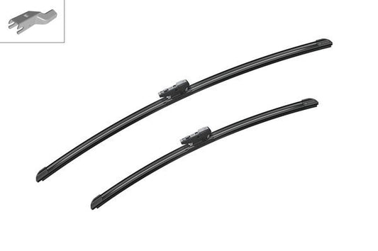 2 x BOSCH AEROTWIN A323S Flat Wiper Blades (Pair) 650/500mm Fits BMW Jaguar
