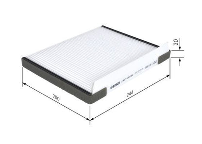 Bosch 1 987 432 204 Interior Air Filter Fits Hyundai