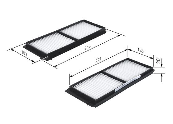 Bosch 1 987 432 275 Interior Air Filter Fits Mazda