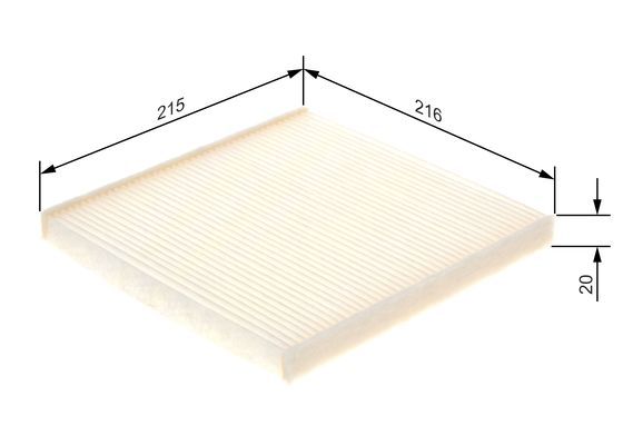 Bosch 1 987 432 085 Interior Air Filter Fits Lexus Subaru Toyota