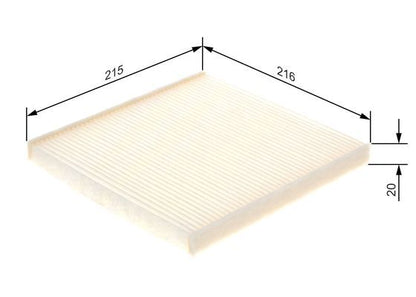 Bosch 1 987 432 085 Interior Air Filter Fits Lexus Subaru Toyota