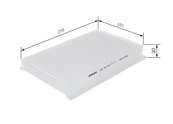 Bosch 1 987 432 235 Interior Air Filter Fits Land Rover