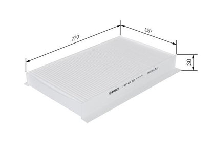 Bosch 1 987 432 235 Interior Air Filter Fits Land Rover