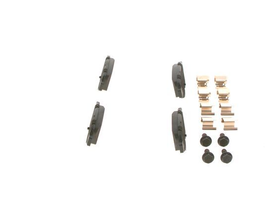 BOSCH 0986494030 Disc Brake Pad Set Rear Low-Metallic Fits Alfa Romeo Fiat
