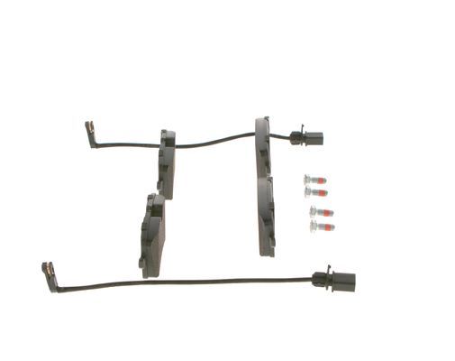 BOSCH 0986494446 Brake Pads Rear Low-Metallic With Anti-Squeak Plate For Audi A8