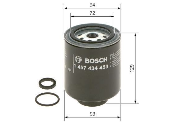 Bosch 1 457 434 453 Fuel Filter Fits Daihatsu Hyundai Isuzu Kia Mazda Mitsubishi