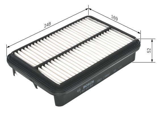 Bosch 1 457 433 952 Air Filter Fits Citroen Mitsubishi Peugeot Toyota VW