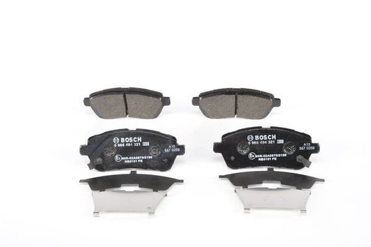 BOSCH 0986494321 Brake Pad Set For Disc Front 15.3mm Thickness Fits Suzuki Swift