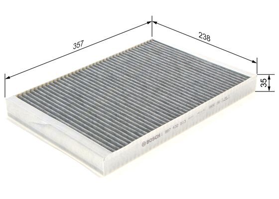Bosch 1 987 432 513 Interior Air Filter Fits Mercedes-Benz VW