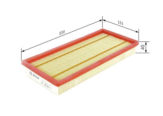 Bosch 1 457 433 317 Air Filter Fits Alfa Romeo Fiat