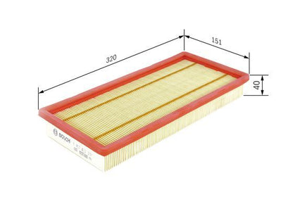 Bosch 1 457 433 317 Air Filter Fits Alfa Romeo Fiat