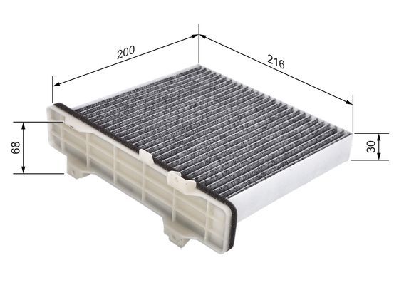 Bosch 1 987 435 519 Interior Air Filter Fits Mitsubishi