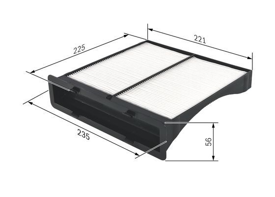 Bosch 1 987 432 262 Interior Air Filter Fits Subaru
