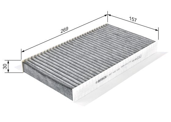 Bosch 1 987 432 535 Interior Air Filter Fits Land Rover