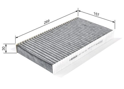 Bosch 1 987 432 535 Interior Air Filter Fits Land Rover