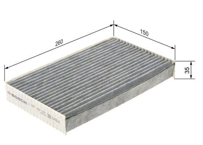 Bosch 1 987 432 327 Interior Air Filter Fits Renault