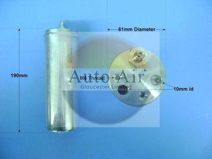 AUTO AIR 31-1098 Air Conditioning Receiver Dryer A/C Replacement Fits Fiat Punto
